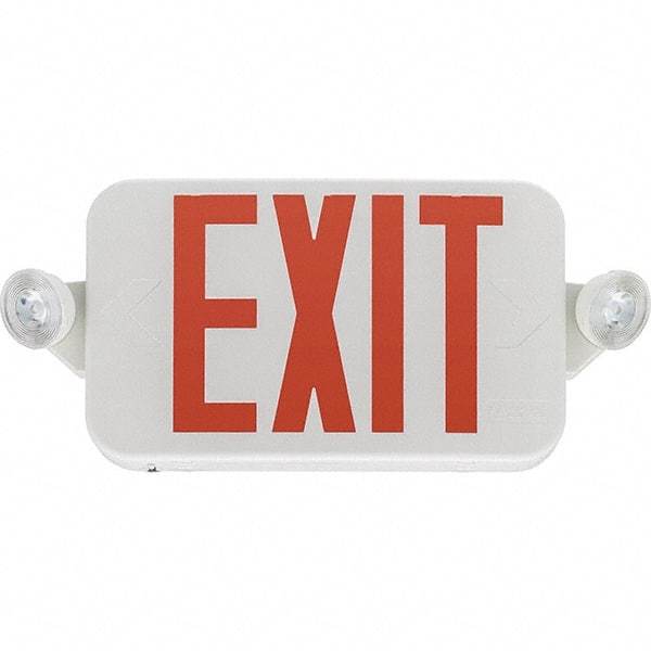 Lithonia Lighting - Combination Exit Signs Mounting Type: Ceiling Mount; End Mount; Wall Mount Number of Faces: 1 - Exact Tool & Supply