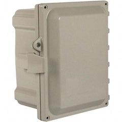 Wiegmann - NEMA 4X Polycarbonate Standard Enclosure with Continuous Hinge Cover - Exact Tool & Supply