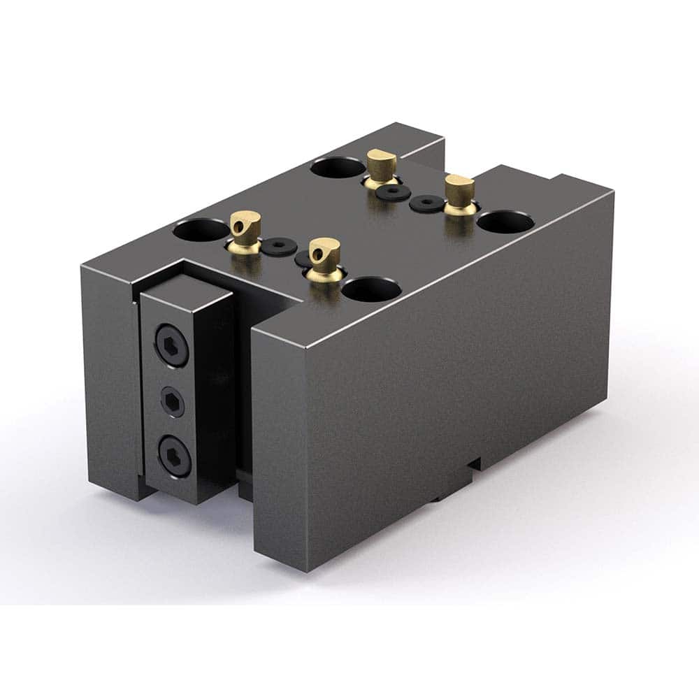 Global CNC Industries - Turret & VDI Tool Holders; Type: Haas Double OD Turning Block ; Clamping System: 73mm X 70mm ; Tool Axis: OD ; Through Coolant: No ; Outside Diameter (Decimal Inch): 1.0000 ; Additional Information: 4 Mounting Holes - Exact Tool & Supply