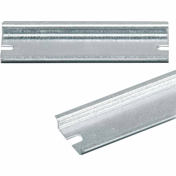 Fibox - DIN Rail Product Type: DIN Rail Material: Zinc-Plated Steel - Exact Tool & Supply