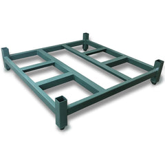 Steel King - Storage Racks; Type: Portable Rack w/Open Deck Base ; Width (Inch): 60 ; Height (Inch): 6 ; Depth (Inch): 42 ; Number of Bays: 0 ; Color: Vista Green - Exact Tool & Supply
