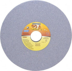 Norton - 8" Diam x 1-1/4" Hole x 1" Thick, I Hardness, 60 Grit Surface Grinding Wheel - Aluminum Oxide, Type 5, Medium Grade, 3,600 Max RPM, Vitrified Bond, One-Side Recess - Exact Tool & Supply
