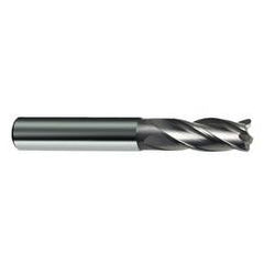 6mm Dia. x 57mm Overall Length 4-Flute Square End Solid Carbide SE End Mill-Round Shank-Center Cut-Uncoated - Exact Tool & Supply
