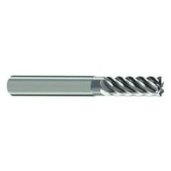 10mm Dia. - 72mm OAL - 45° Helix Bright Carbide End Mill - 6 FL - Exact Tool & Supply