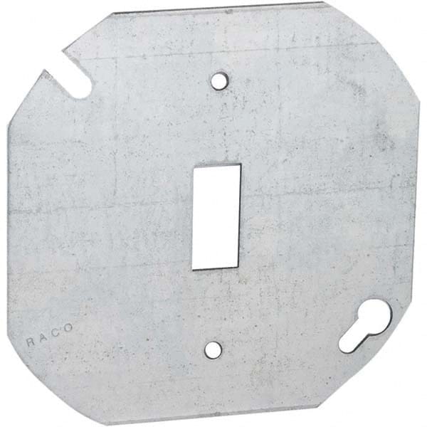 Hubbell-Raco - Steel Electrical Box Flat Cover - Exact Tool & Supply