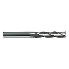 1 Dia. x 6 Overall Length 3-Flute Square End Solid Carbide SE End Mill-Round Shank-Center Cut-Uncoated - Exact Tool & Supply
