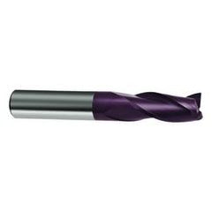 1/4 Dia. x 2-1/2 Overall Length 3-Flute Square End Solid Carbide SE End Mill-Round Shank-Center Cut-Firex - Exact Tool & Supply