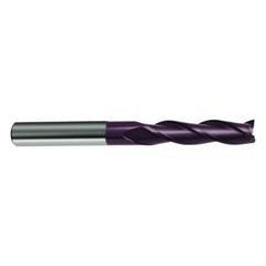 1 Dia. x 4 Overall Length 3-Flute Square End Solid Carbide SE End Mill-Round Shank-Center Cut-Firex - Exact Tool & Supply