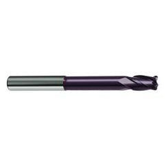 1/2" Dia. - 4-1/2" OAL - 2 FL 30 Helix Firex Carbide Ball Nose End Mill - Exact Tool & Supply