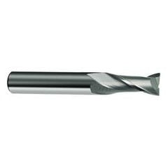 8.5mm Dia. x 67mm Overall Length 2-Flute Square End Solid Carbide SE End Mill-Round Shank-Center Cut-Uncoated - Exact Tool & Supply