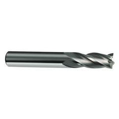 4mm Dia. x 50mm Overall Length 4-Flute Square End Solid Carbide SE End Mill-Round Shank-Center Cut-Uncoated - Exact Tool & Supply