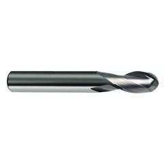 7/32" Dia. - 2-1/2" OAL - 30 Helix Bright CBD Ball Nose EM - 2 FL - Exact Tool & Supply