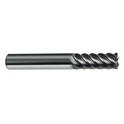 10mm Dia. - 72mm OAL - 45° Helix Bright Carbide End Mill - 6 FL - Exact Tool & Supply