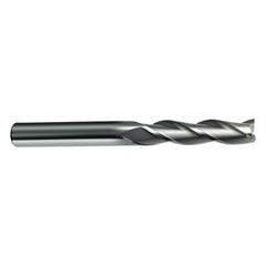 12mm Dia. x 150mm Overall Length 3-Flute Square End Solid Carbide SE End Mill-Round Shank-Center Cut-Firex - Exact Tool & Supply