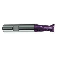 3/8 Dia. x 2-1/2 Overall Length 2-Flute Square End Solid Carbide SE End Mill-Round Shank-Center Cut-Firex - Exact Tool & Supply