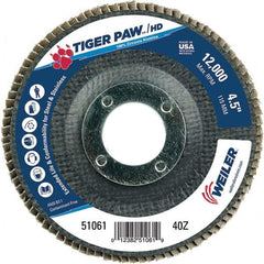 Weiler - Flap Discs Abrasive Type: Coated Flap Disc Type: Type 29 - Exact Tool & Supply