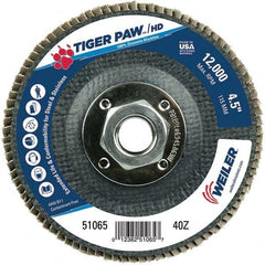 Weiler - Flap Discs Abrasive Type: Coated Flap Disc Type: Type 29 - Exact Tool & Supply