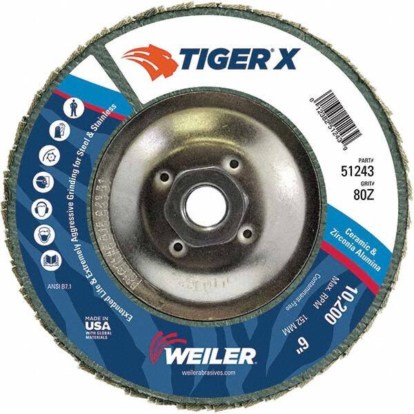 Weiler - Flap Discs Abrasive Type: Coated Flap Disc Type: Type 29 - Exact Tool & Supply