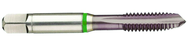 M10x1.5 6H 3-Flute Cobalt Green Ring Spiral Point Plug Tap-TiCN - Exact Tool & Supply