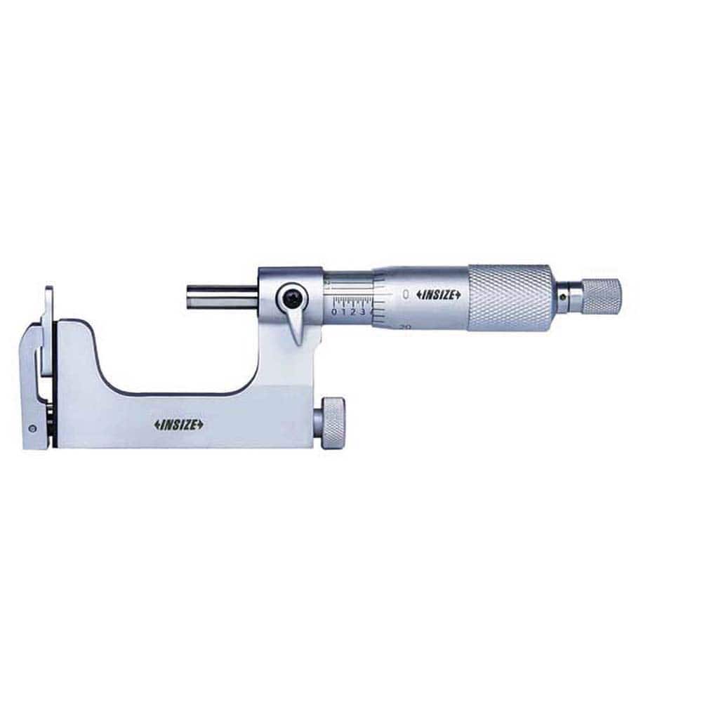 Insize USA LLC - Interchangeable-Anvil Micrometers; Operation Type: Mechanical ; Minimum Measurement (Decimal Inch): 0.0000 ; Digital Counter: No ; Maximum Measurement (Decimal Inch): 1.0000 ; Thimble Type: Ratchet Stop ; Graduation (Decimal Inch): 0.0001 - Exact Tool & Supply