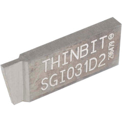 Thin Bit - SGI031D2 Carbide Grooving Insert - Exact Tool & Supply