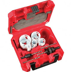 Milwaukee Tool - Hole Saw Kits Minimum Saw Diameter (Inch): 7/8 Maximum Saw Diameter (Inch): 2-1/2 - Exact Tool & Supply