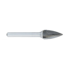 ‎SM-1 -6mm × 12mm LOC × 6mm Shank × 50mm OAL Pointed Cone Carbide Medium Right Hand Spiral Burr - Exact Tool & Supply