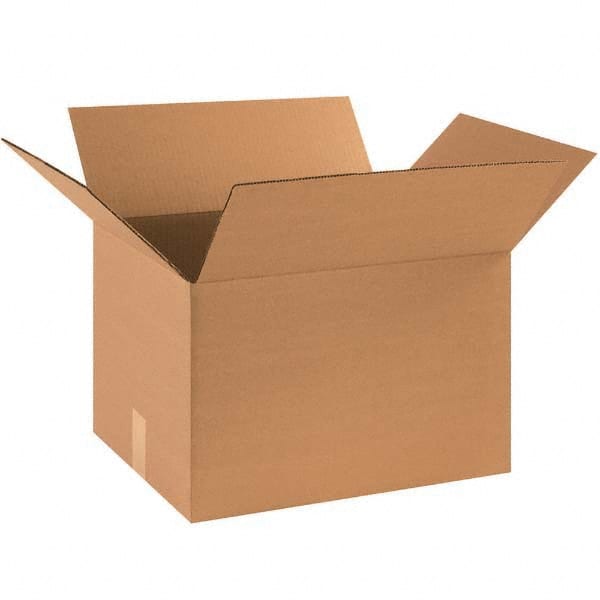 Made in USA - Pack of (25), 14" Wide x 18" Long x 12" High Corrugated Shipping Boxes - Exact Tool & Supply