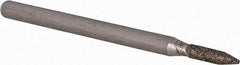 Dremel - 3/32" Head Diam, Sharp Tip Point End, Diamond Mounted Point - Teal - Exact Tool & Supply
