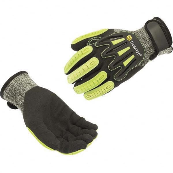 Tilsatec - Size 2XL (11), ANSI Cut Lvl A5, Puncture Lvl 5, Abrasion Lvl 4, Micro-Foam Nitrile Coated Cut & Puncture Resistant Gloves - Exact Tool & Supply