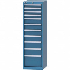 LISTA - 11 Drawer, 45 Compartment Bright Blue Steel Modular Storage Cabinet - Exact Tool & Supply