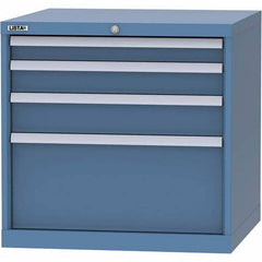 LISTA - 4 Drawer, 45 Compartment Bright Blue Steel Modular Storage Cabinet - Exact Tool & Supply