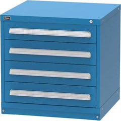 Vidmar - 4 Drawer Bright Blue Steel Modular Storage Cabinet - Exact Tool & Supply