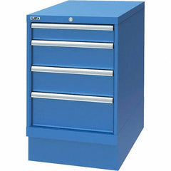 LISTA - 4 Drawer, 29 Compartment Bright Blue Steel Modular Storage Cabinet - Exact Tool & Supply