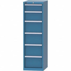 LISTA - 6 Drawer, 216 Compartment Bright Blue Steel Modular Storage Cabinet - Exact Tool & Supply