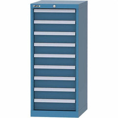 LISTA - 9 Drawer, 216 Compartment Bright Blue Steel Modular Storage Cabinet - Exact Tool & Supply