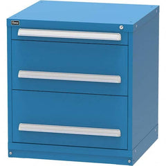 Vidmar - 3 Drawer Bright Blue Steel Modular Storage Cabinet - Exact Tool & Supply