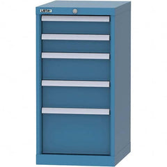 LISTA - 5 Drawer, 216 Compartment Bright Blue Steel Modular Storage Cabinet - Exact Tool & Supply