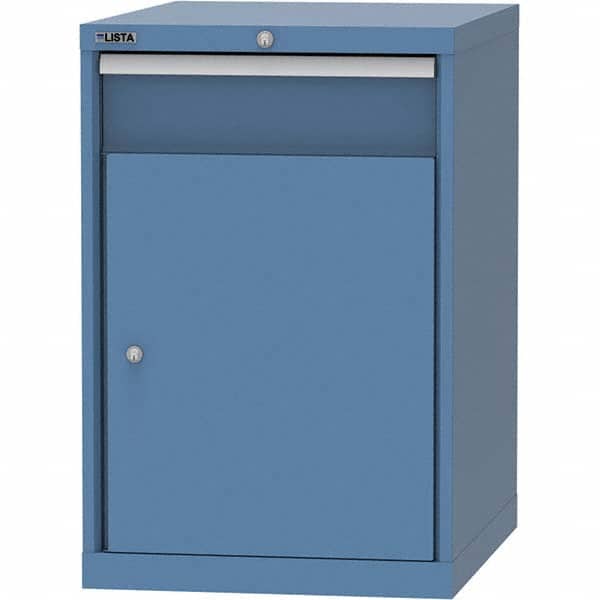 LISTA - 1 Drawer, 99 Compartment Bright Blue Steel Modular Storage Cabinet - Exact Tool & Supply