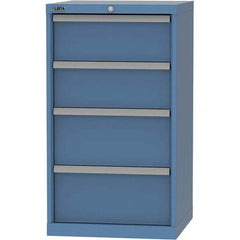 LISTA - 4 Drawer, 84 Compartment Bright Blue Steel Modular Storage Cabinet - Exact Tool & Supply