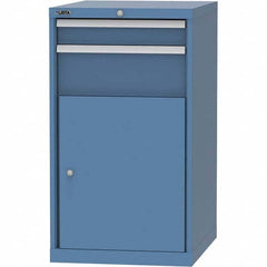 LISTA - 4 Drawer, 99 Compartment Bright Blue Steel Modular Storage Cabinet - Exact Tool & Supply