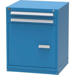 Vidmar - 2 Drawer Bright Blue Steel Modular Storage Cabinet - Exact Tool & Supply