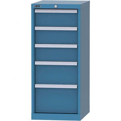 LISTA - 5 Drawer, 216 Compartment Bright Blue Steel Modular Storage Cabinet - Exact Tool & Supply