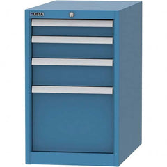 LISTA - 4 Drawer, 45 Compartment Bright Blue Steel Modular Storage Cabinet - Exact Tool & Supply