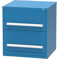 Vidmar - 2 Drawer, 344 Compartment Bright Blue Steel Modular Storage Cabinet - Exact Tool & Supply