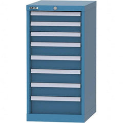 LISTA - 8 Drawer, 216 Compartment Bright Blue Steel Modular Storage Cabinet - Exact Tool & Supply