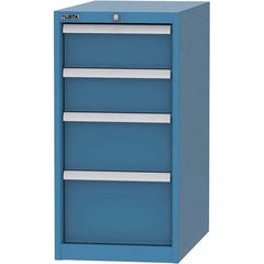 LISTA - 4 Drawer, 45 Compartment Bright Blue Steel Modular Storage Cabinet - Exact Tool & Supply