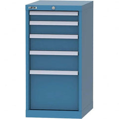 LISTA - 5 Drawer, 216 Compartment Bright Blue Steel Modular Storage Cabinet - Exact Tool & Supply