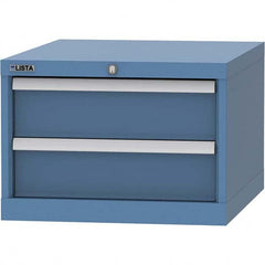 LISTA - 2 Drawer, 99 Compartment Bright Blue Steel Modular Storage Cabinet - Exact Tool & Supply