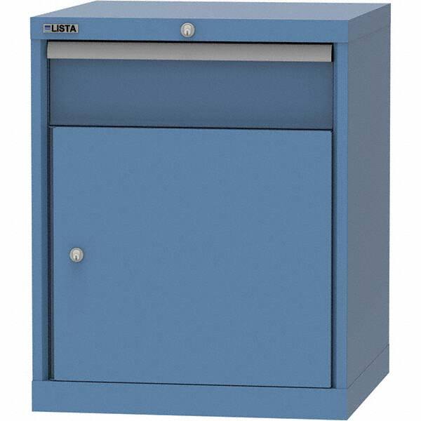 LISTA - 1 Drawer, 84 Compartment Bright Blue Steel Modular Storage Cabinet - Exact Tool & Supply